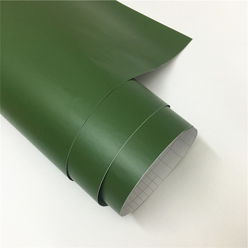 20/30..58x152cm Car Styling Stickers Army Green Matte Flim PVC Vinyl Wrap Car Body Film for Motorcycle Bicycle Auto Accessories