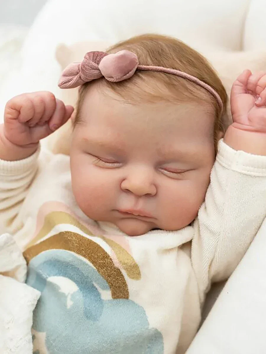21Inch Peaches Reborn Kit Unpainted Doll Balnk 2025 Kit new Soft Touch Fresh Color Unfinsihed DIY Kit with Cloth Body