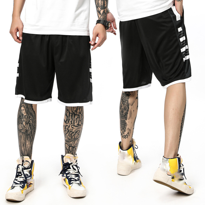 Men Basketball Shorts Loose Beach Sweatpant Tennis Soccer Sports Scanties Pant Male Jogging Running Shortpant Elastic Waistband