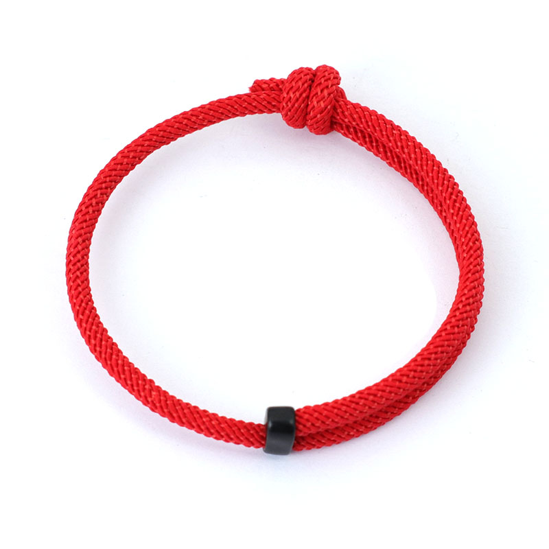 New In Adjustable Men Rope Bracelet Handmade 4mm Lucky Yellow Black Thread Braclet Beach Surf Braslet Outdoor Rescue Brazalete