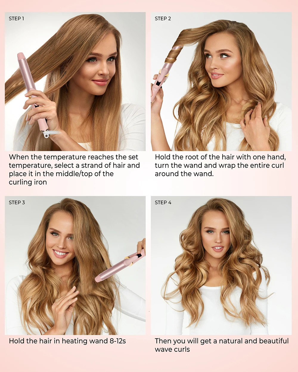 Ceramic Mini Hair Curler 25mm Curling Iron for Short Hair Dual Voltage Curling Wand Electric Hair Styler 240521