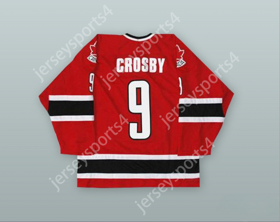 Custom SIDNEY CROSBY 9 CANADA RED HOCKEY JERSEY Top Stitched S-M-L-XL-XXL-3XL-4XL-5XL-6XL