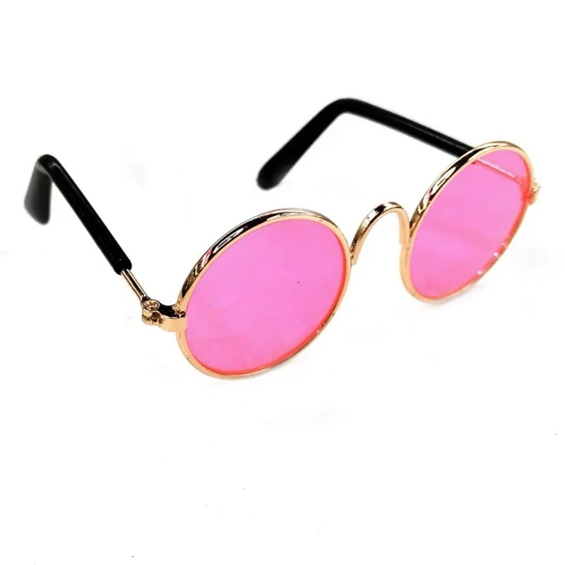 Cute Vintage Round Cat Sunglasses Reflection Eye wear glasses For Small Dog Cat Pet Photos Pet Products Props Accessories