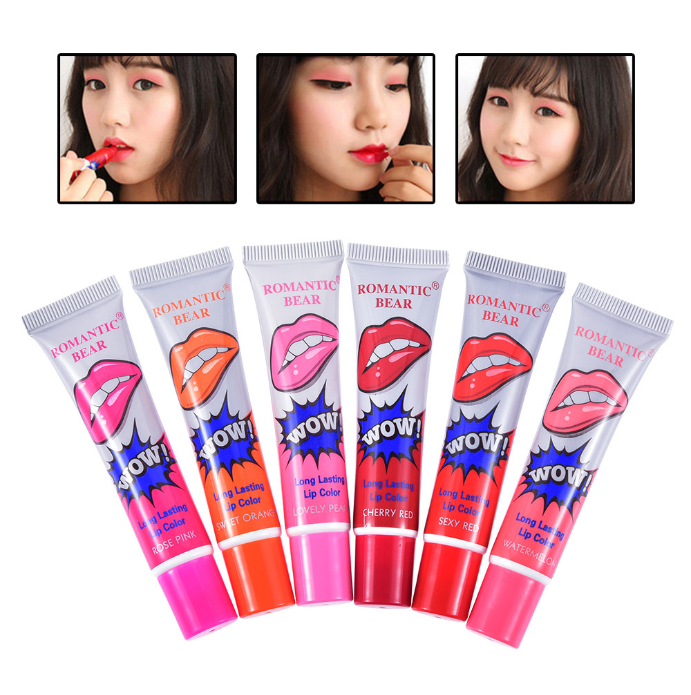 Magic Peel Off Liquid Lipstick 6 Colors Waterproof Long Lasting Lip Gloss Tint Tear Off Amazing Lip Tattoo Women Makeup Cosmetic