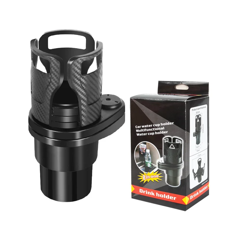 Car Cup Holder 2 In 1 Car Beverage Holder Extender Multifunctional Rotating Car Cup Holder