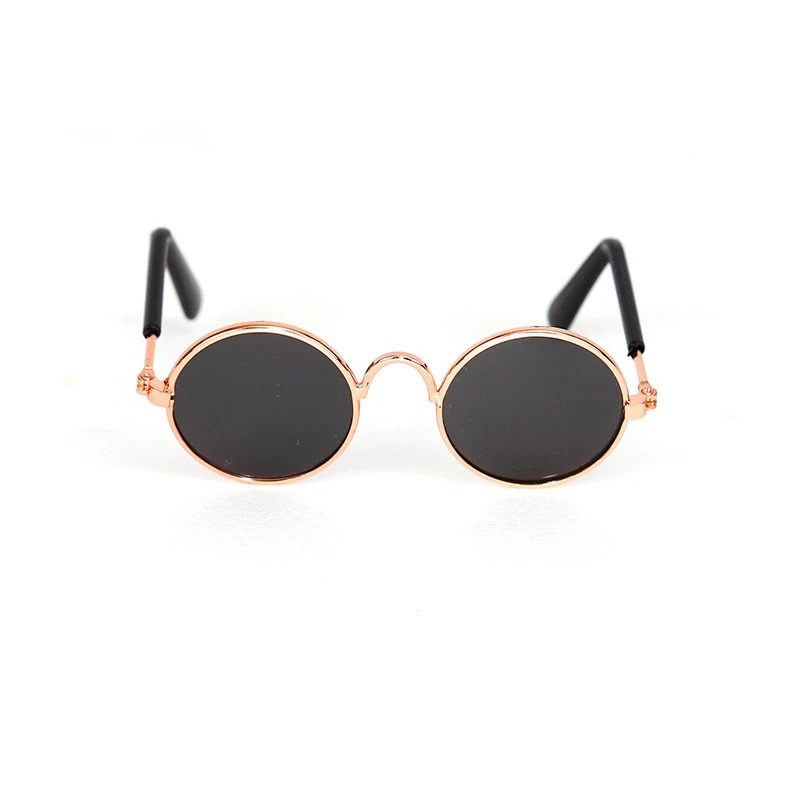 Cute Vintage Round Cat Sunglasses Reflection Eye wear glasses For Small Dog Cat Pet Photos Pet Products Props Accessories