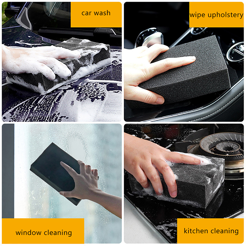 Car-Washing Sponge Black Car Wash Sponge Glass Washing Cleaner Foam Produce Automobile Clean Tool Sponge Durable