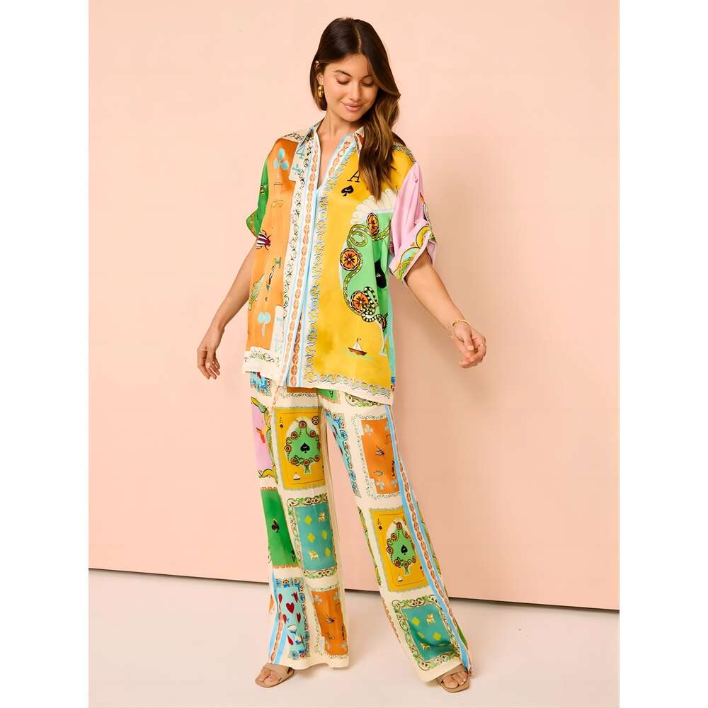2024 New Versatile Dress Elegant Leisure Printed Shirt Cardigan Style Comfortable Runway Flower Dresses Sexy Aline Ladies Summer Beach Vaction Robe Cl