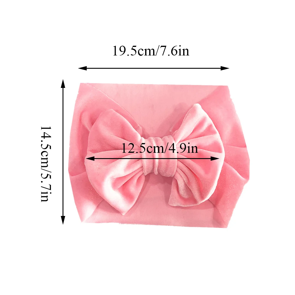 New Velvet Baby Headband Turban Big Bowknot Baby Girl Headband For Newborn Bow Hair Band Children Kid Head Wrap Hair Accessories