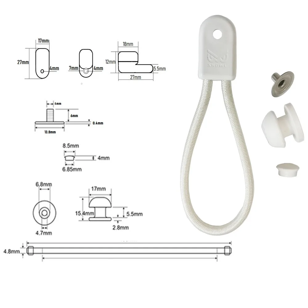 6 or 10 Sets Stayput Shock Cord Loop Bungee Clip Pull Tie Down Tarp Canvas Knobs for Marine Truck Car RV Boat Covers