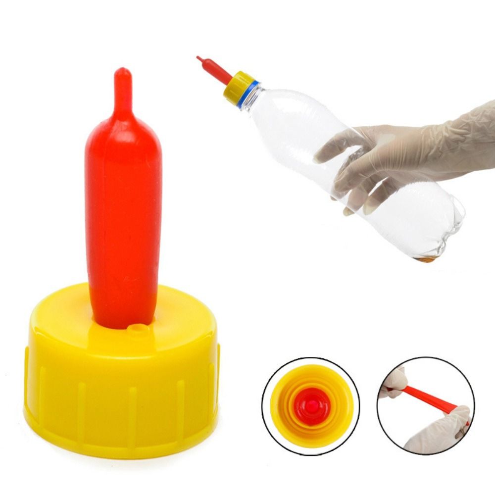 10pcs Soft Rubber Small Animal Drink Feed Tool Screw On Bottle Sheep Pacifier Lamb Puppy Kitty Goat Feeding Nipple