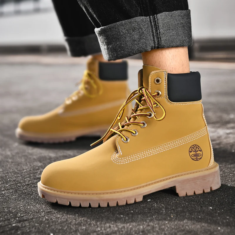 Autumn Classic Work For Men High Quality Brown Unisex Leather Original Brand Man Ankle Boots Botas Para Hombre 2023 241117