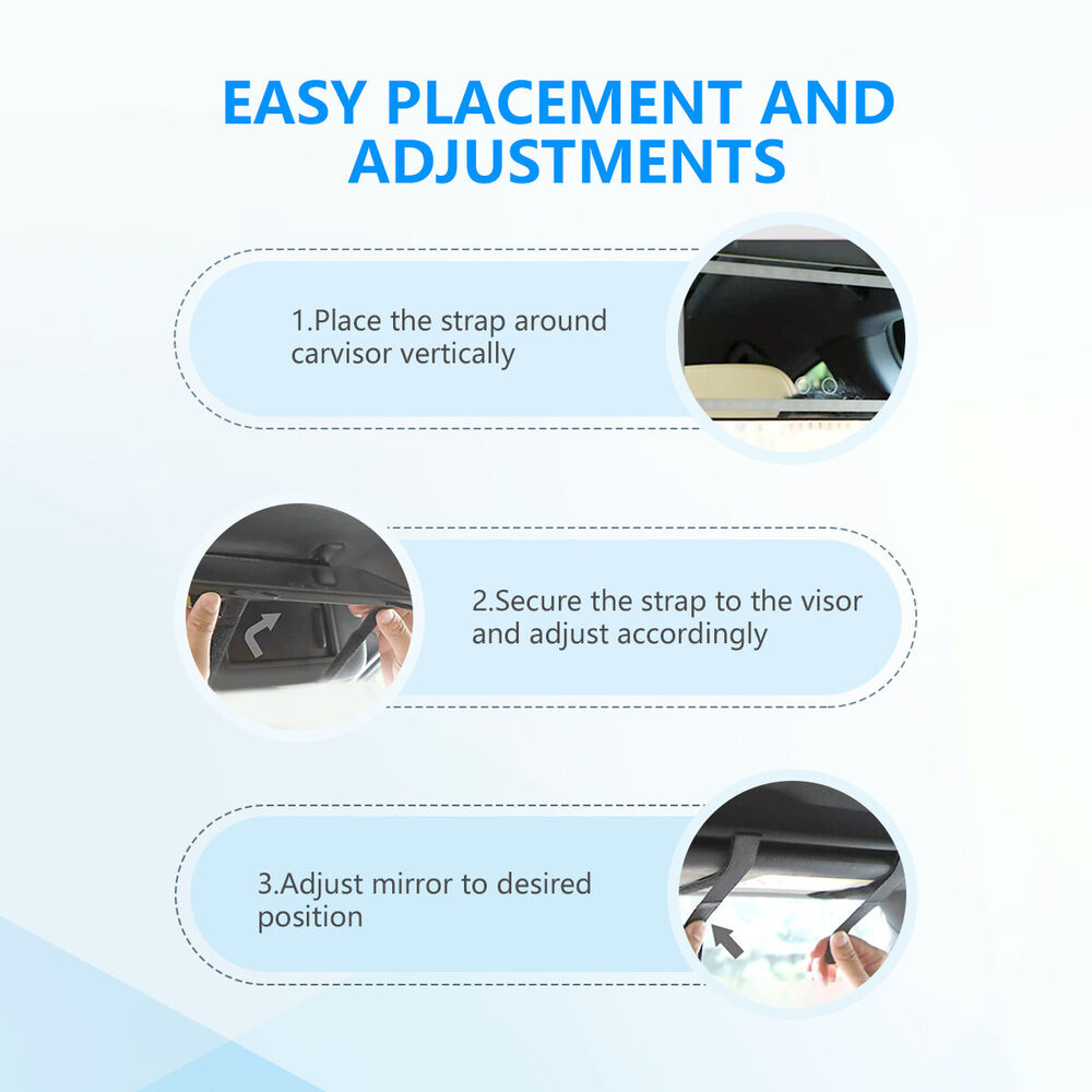 Car LED Cosmetic Mirror Sun Visor Vanity Mirror Makeup Car Visor Cosmetic Mirror With Lamp HD Makeup Mirror
