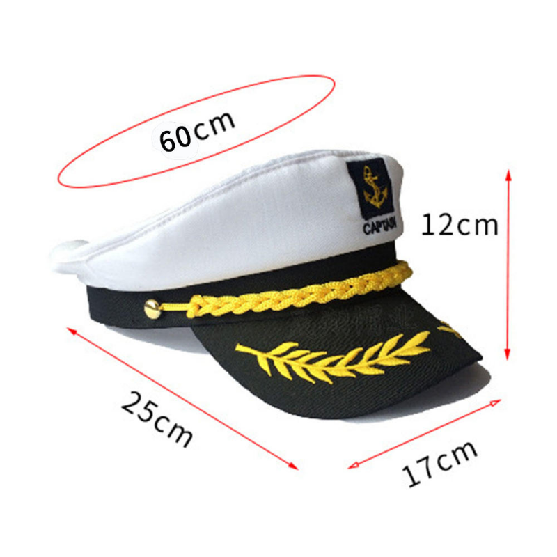 Adult Yacht Sailor Captain Hat Adjustable new Men's and Women's Party Hat Makeup Ball 2025 Dressing Event Excellent Stylish Accessories