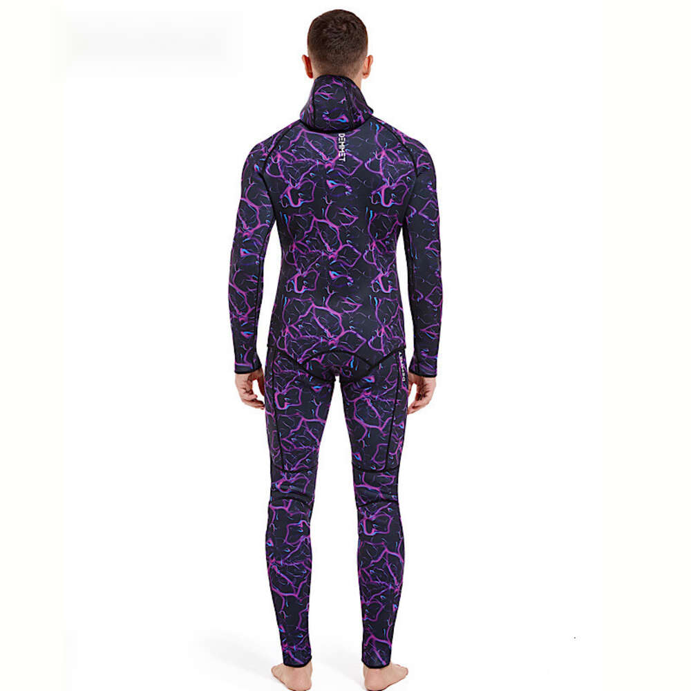 Ddmytiger Camouflage Mm Split Hooded Two Piece Set For Men Warm Cold Resistant Hunting And Fishing Free Diving Wet Suit Surfing H
