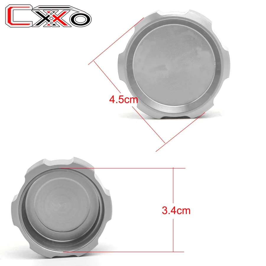 CNC Motorcycle Front Rear Fluid Reservoir Cover Cylinder Brake Cap Oil Filler Plug For Kawasaki Z900 z 900 2017-2022 2023