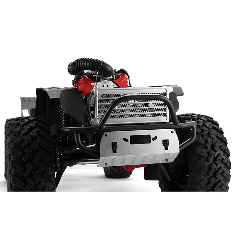 Metal V8 Engine Water Cooling Radiator Fan For Traxxas TRX4 TRX6 Axial SCX10 1/10 RC Crawler Car Upgrade Parts