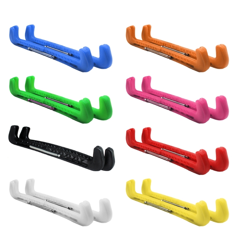 Guard Skate Ice Ice Skating Protector Ice Skate Cover Hockey Skate Guards with Adjustable Spring for Hockey 69HD smile