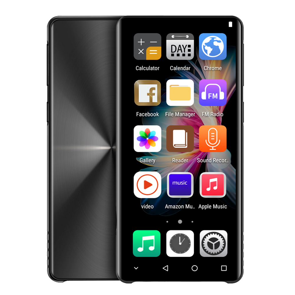 MP3 MP4 Player Android 8.1 WIFI Bluetooth 5.0 4.0 Inch Touch Screen Audio Recorder Portable MP3 Player Built-in Speaker FM Radio