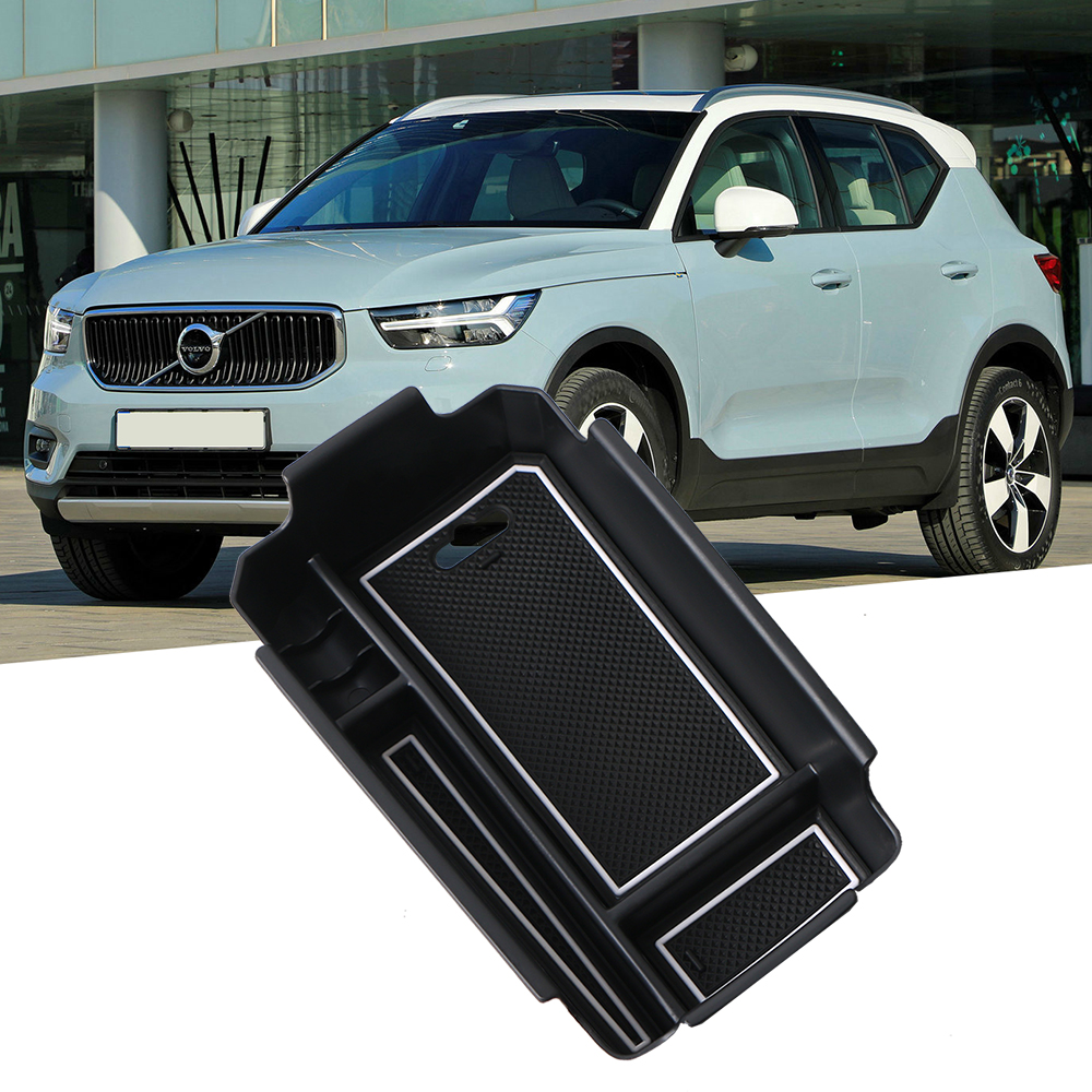Car Central Armrest Storage Box For XC40 2018-2023 Central Control Organizer Tray Accessories ABS Material