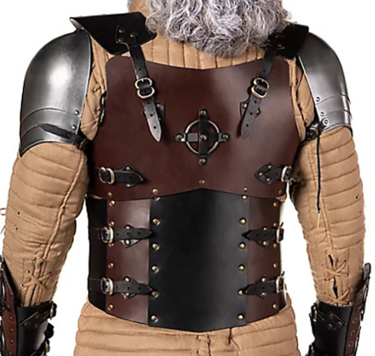 Medieval Chest Armor Leather Warrior Armor Costume Rivet Buckle Retro Knight Body Shoulder Armor For Men Women Medieval Armor