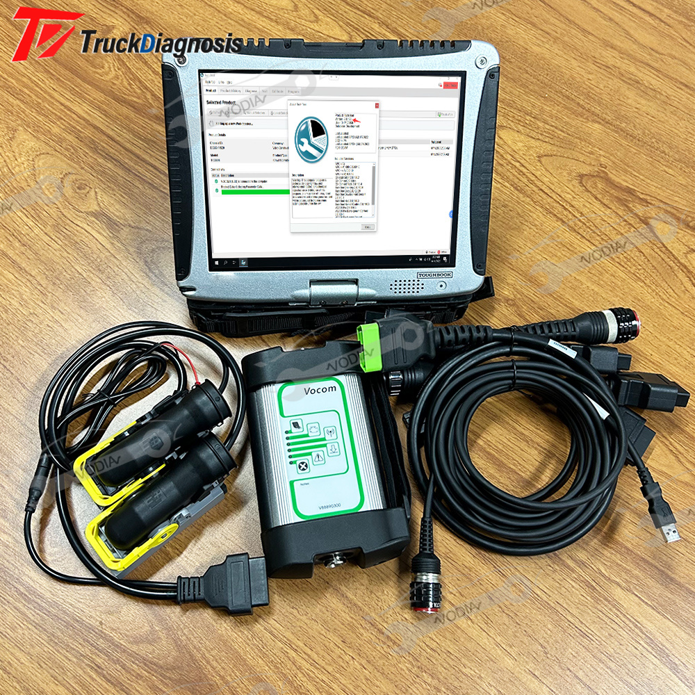88890300 VOCOM VOCOM 1with ECU programming test cable For /Mack Test Diagnostic Tool and CF19 laptop Ready to use