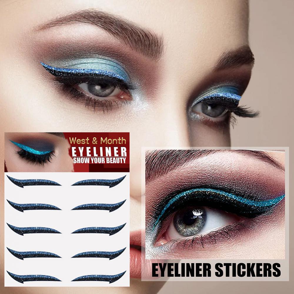 Eye Shadow Waterproof Full Eyelash Party Makeup Stickers Eyeliner Stickers Celebrity-inspired Instant Glamour Party Convenient