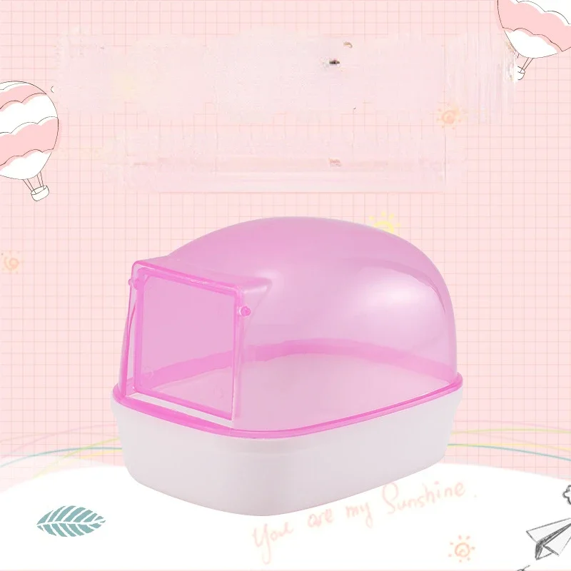 Dust Free Hamster Bathroom Sauna Room With Door Small Pet Rat Sand Bath Toilet Cleaning Gerbil Bathtub Hamsters Accessories 5