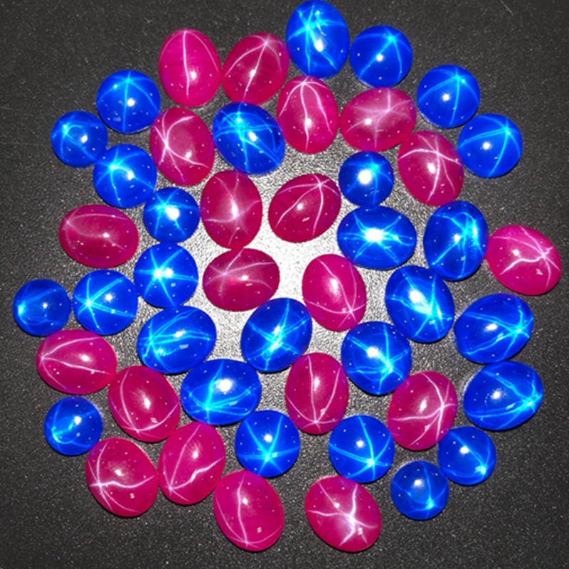 Natural Star Sapphire Ruby VVS Loose Gemstones for Making Diy Wedding Jewelry Gem