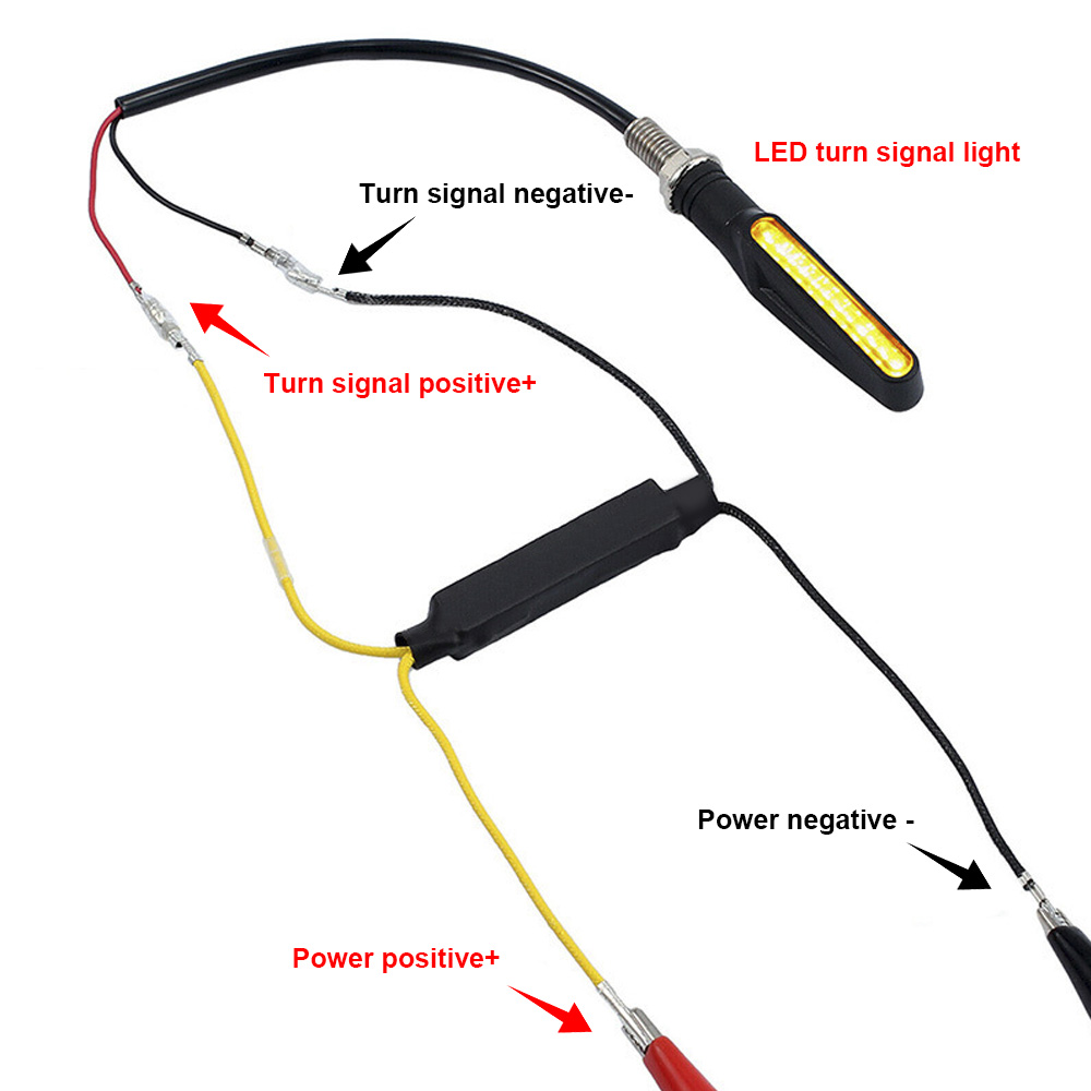 12V Motorcycle Turn Signal Lights Flashing Indicator Taillights Error Free Side Marker Brake Lamps Dirt Pit Bike Accessories