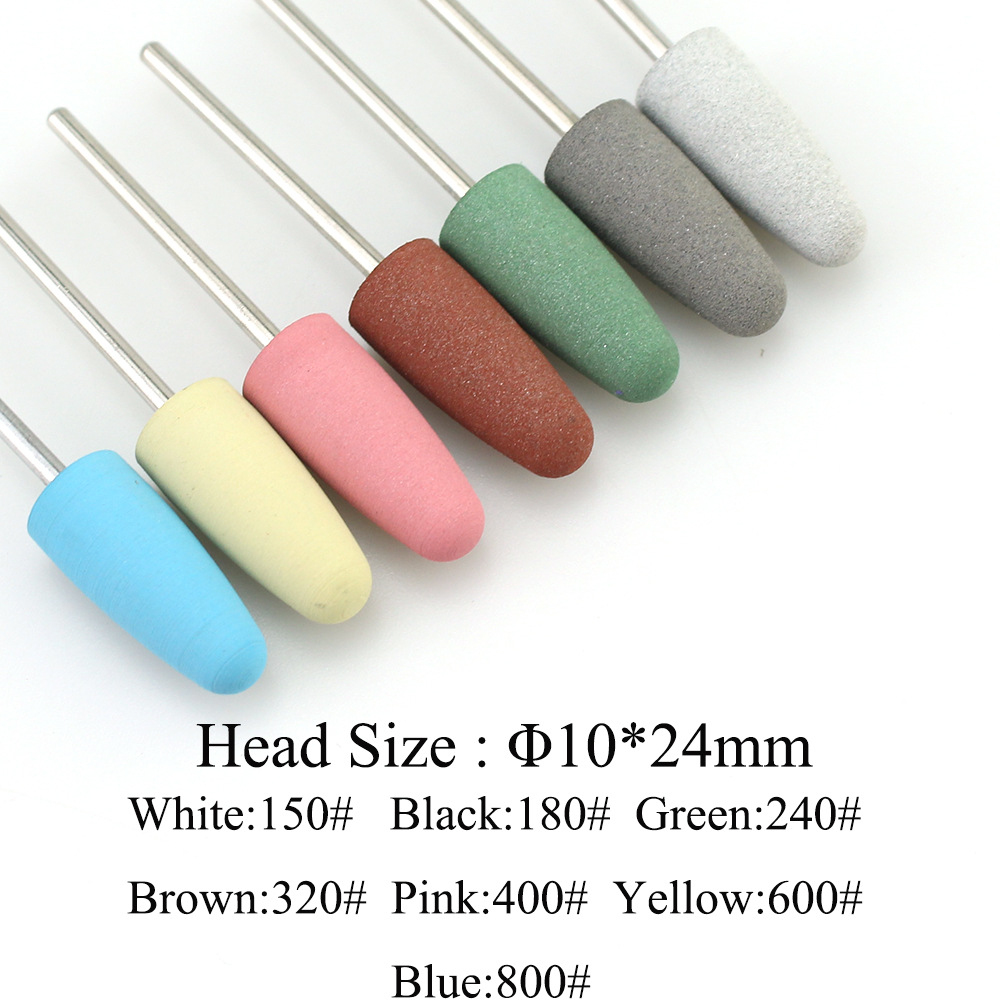 Rolabling 28 Types Rubber Silicone Nail Drill Bit Milling Cutter Polishing Tools Nail Buffer Bits Manicure Drill Accessories