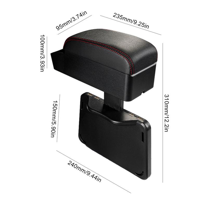 Car Armrest Storage Box Center Console Car Armrest Seat Box Adjustable Auto Console Side Storage Box For Cars Trucks Most