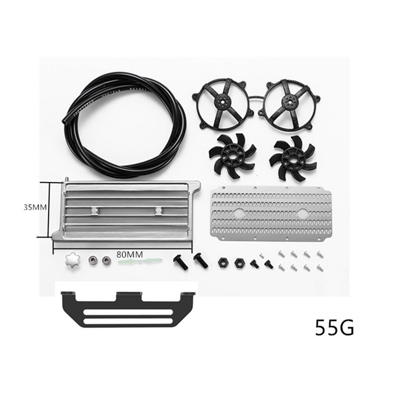 Metal V8 Engine Water Cooling Radiator Fan For Traxxas TRX4 TRX6 Axial SCX10 1/10 RC Crawler Car Upgrade Parts