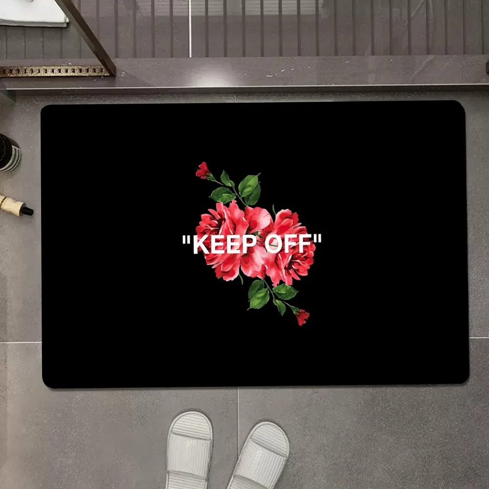 KEEP OFF Floor Mat Anti-Slip Kitchen Bedroom Handmade Tufted Rug Carpet Living Room Entrance Rug