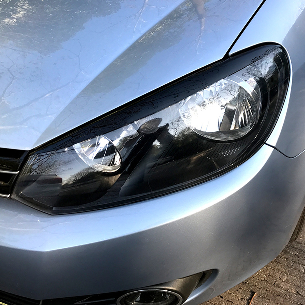 For Volkswagen VW GOLF 6 VI MK6 GTI GTR GTD 2008-2013 Headlight Eyebrow Headlamp Eyelid Trim Front Head Light Cover Sticker Brow