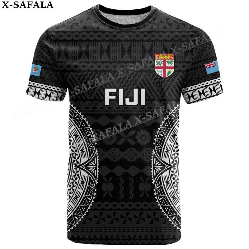Fiji Rugby Polynesia Fiji For 7s, Its Time 3D Printed Short Sleeve T-shirt Summer Round Neck Men Female Casual Top Tee-2