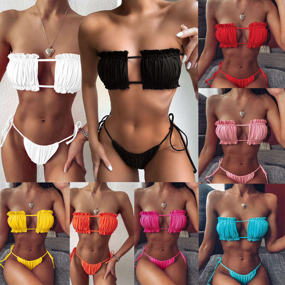 Ddmytiger Ddmytiger New Swimsuit Sexy Folded Hollow Bikini H