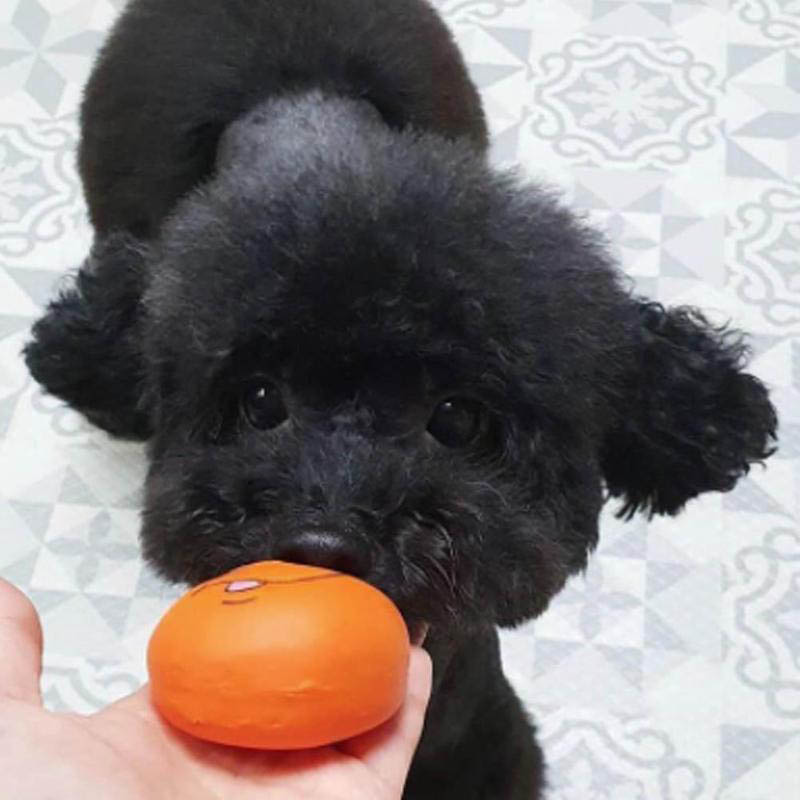 Rubber Dog Puppy Pet Play Squeaky Ball Chewing Toys With Face Fetch Bright Balls Dog Accessories Sounding Toy игрушки для собак