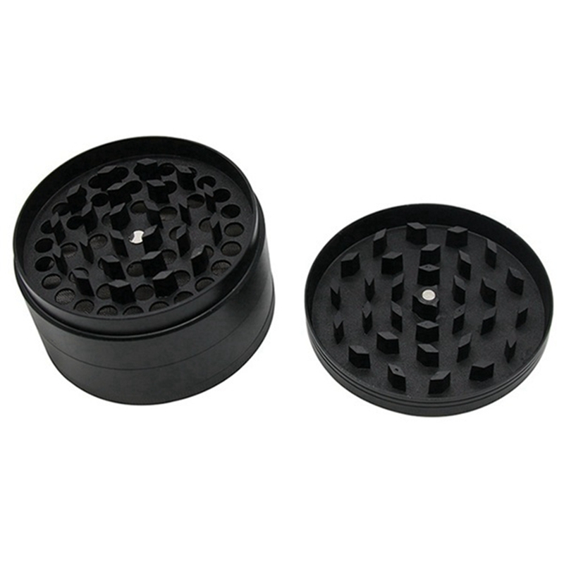 Spice Grinder 4 Layers Grinder 2.5 Inch, Spice Grinder, Food Mill Zinc Alloy Smooth Grinding,Black