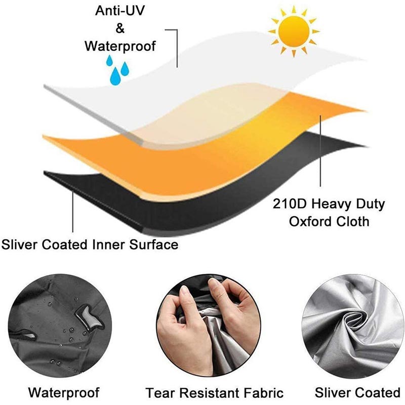 Outdoor Grill Cover Waterproof Barbecue Cover Garden Weber Heavy Furniture Cover 210T Cloth Gas Charcoal Electric Grill Cover