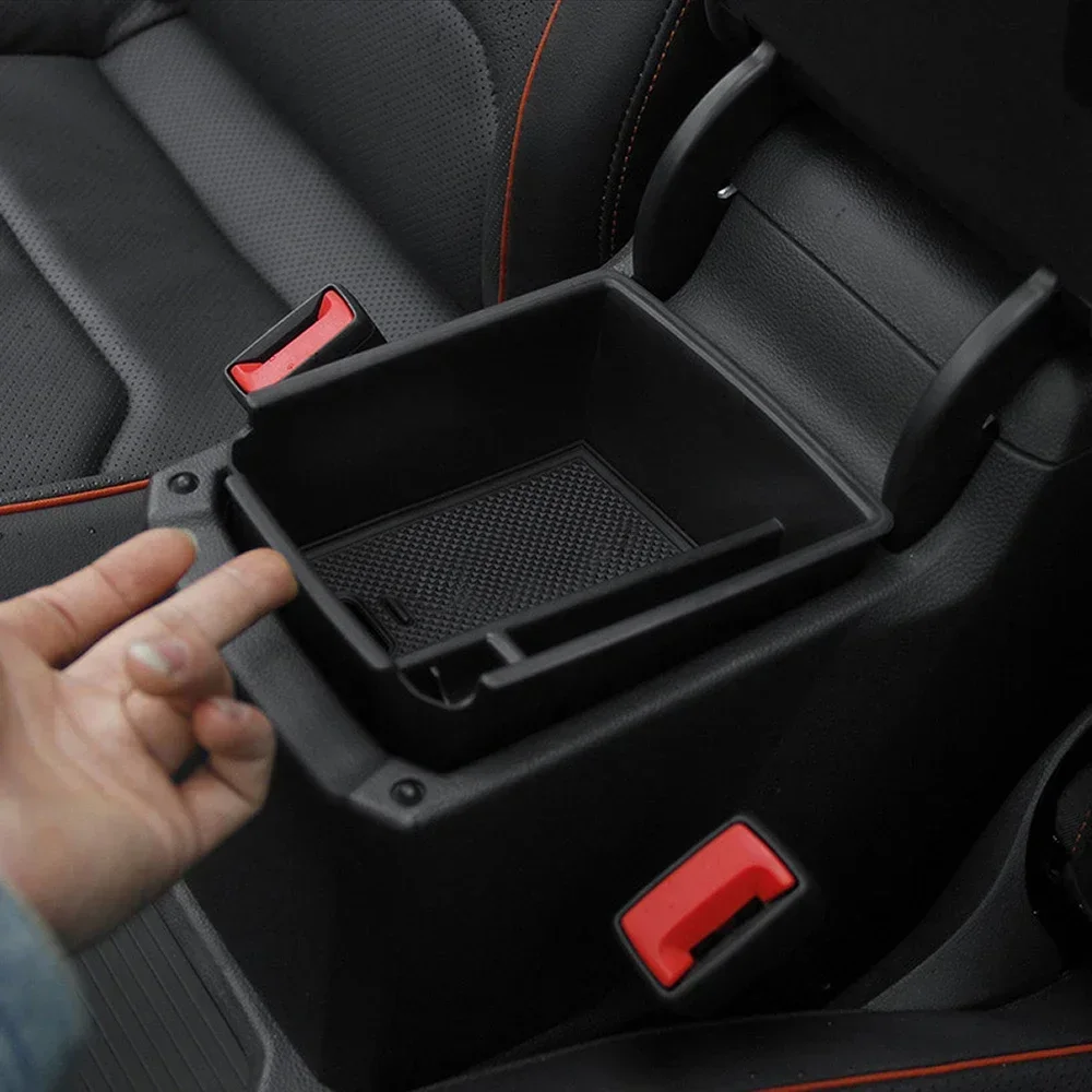 For Volkswagen VW Tiguan Mk1 Mk2 Taos Seat Tarraco Car Accessories Armrest Storage Box Tray Container Console Organizer Pallet