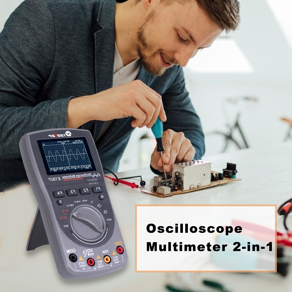 Digital Oscilloscope 6000Counts Auto Multimeter Diode Voltage LCR Detect PWM Out