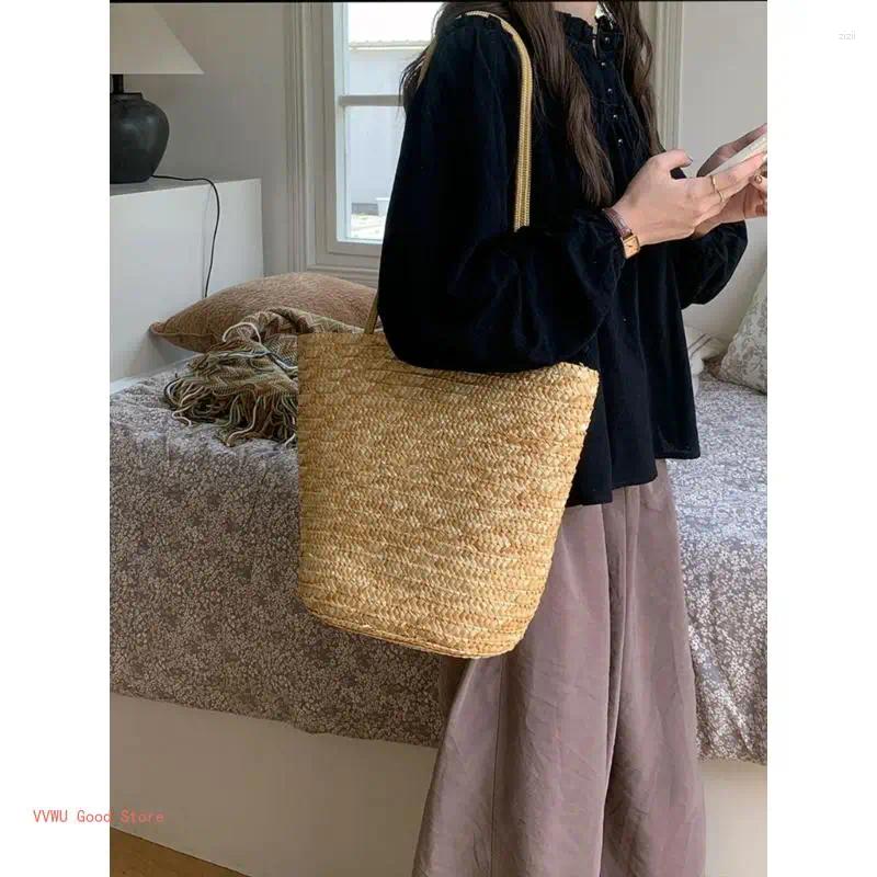 Duffel Bags Fashionable And Practical Straw Bag Large Capacity Shoulder For Beach Trips 1aaf 4