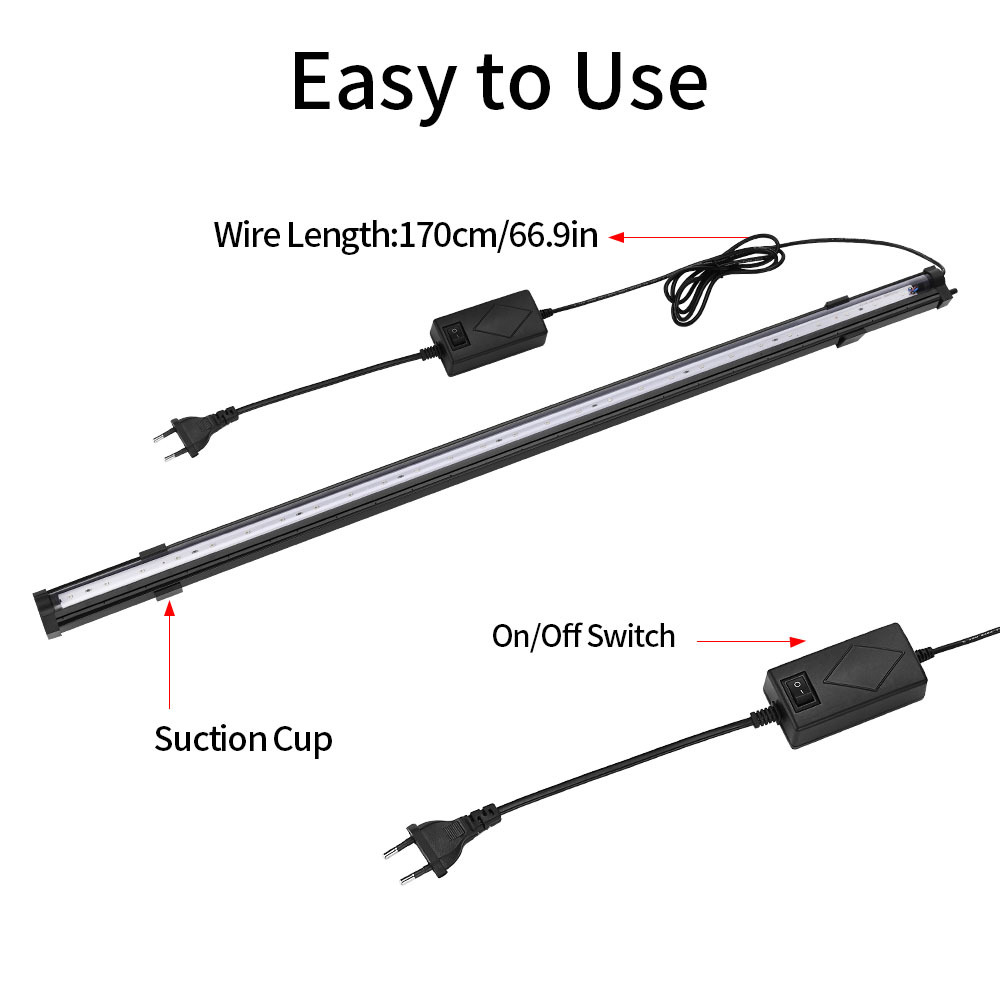 LED Bubble Light Aquarium Light Underwater Diving Fish Tank Light Color Changing Oxygen Aquarium Fish Tank Light (220V-240V)