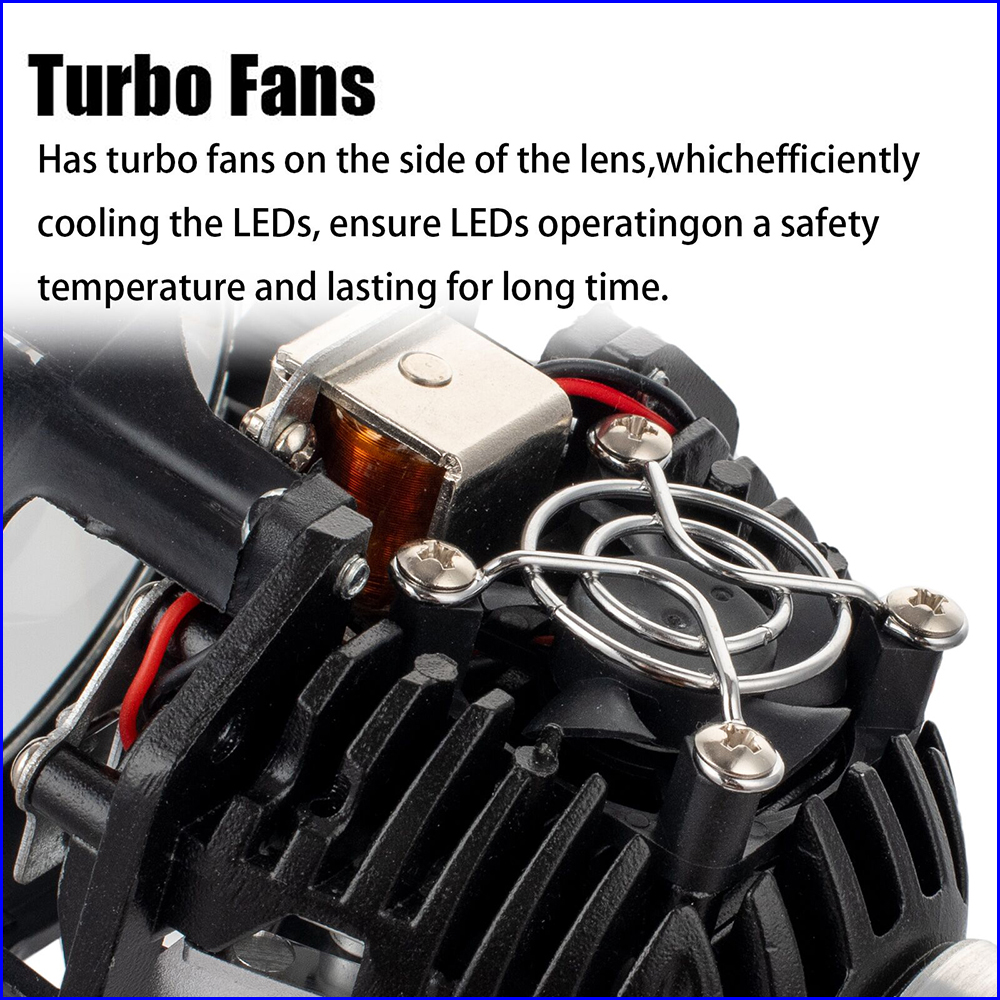 90W 2 PCS 3.0 Inch Blue Bi LED Projector Lens Universal Headlight Retrofit For H1 H4 H7 H11 Auto Light Headlamp Car Accessory