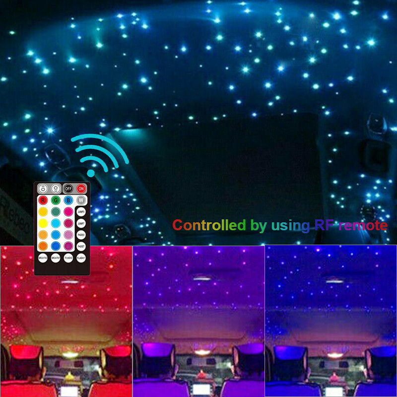 12V Car Sky Star Ceiling Headliner Light Kit Fiber Optic APP Remote Star Light Kit Car Roof Ceiling Fiber Optic+Remote Control