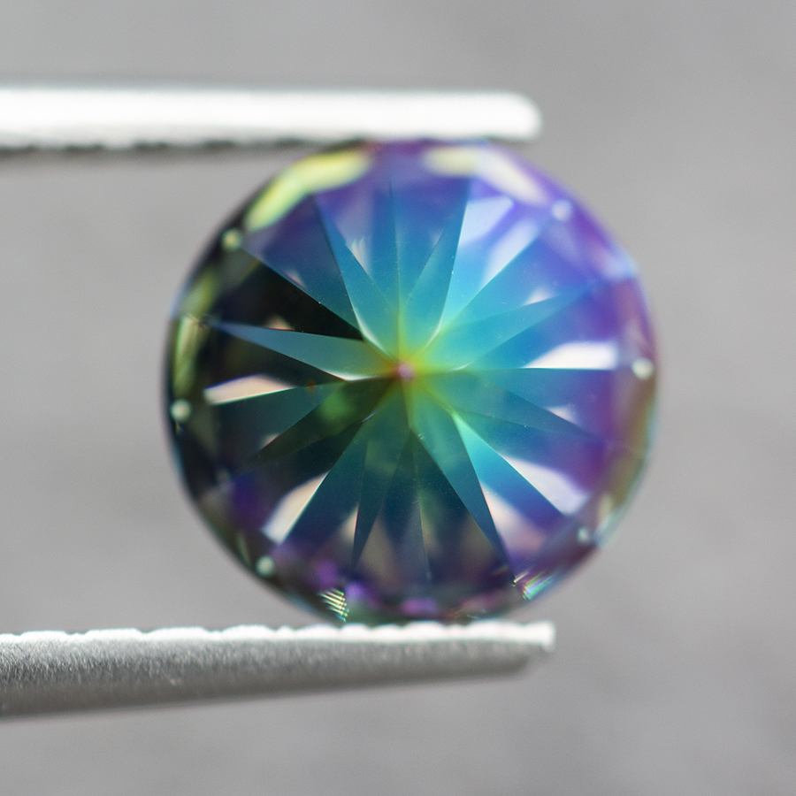 Rainbow-purple Moissanite Loose Stone VVS1 Round Cut 0.5-5.0ct Moissaita Lab Diamonds Positive Pass Tester with GRA Report