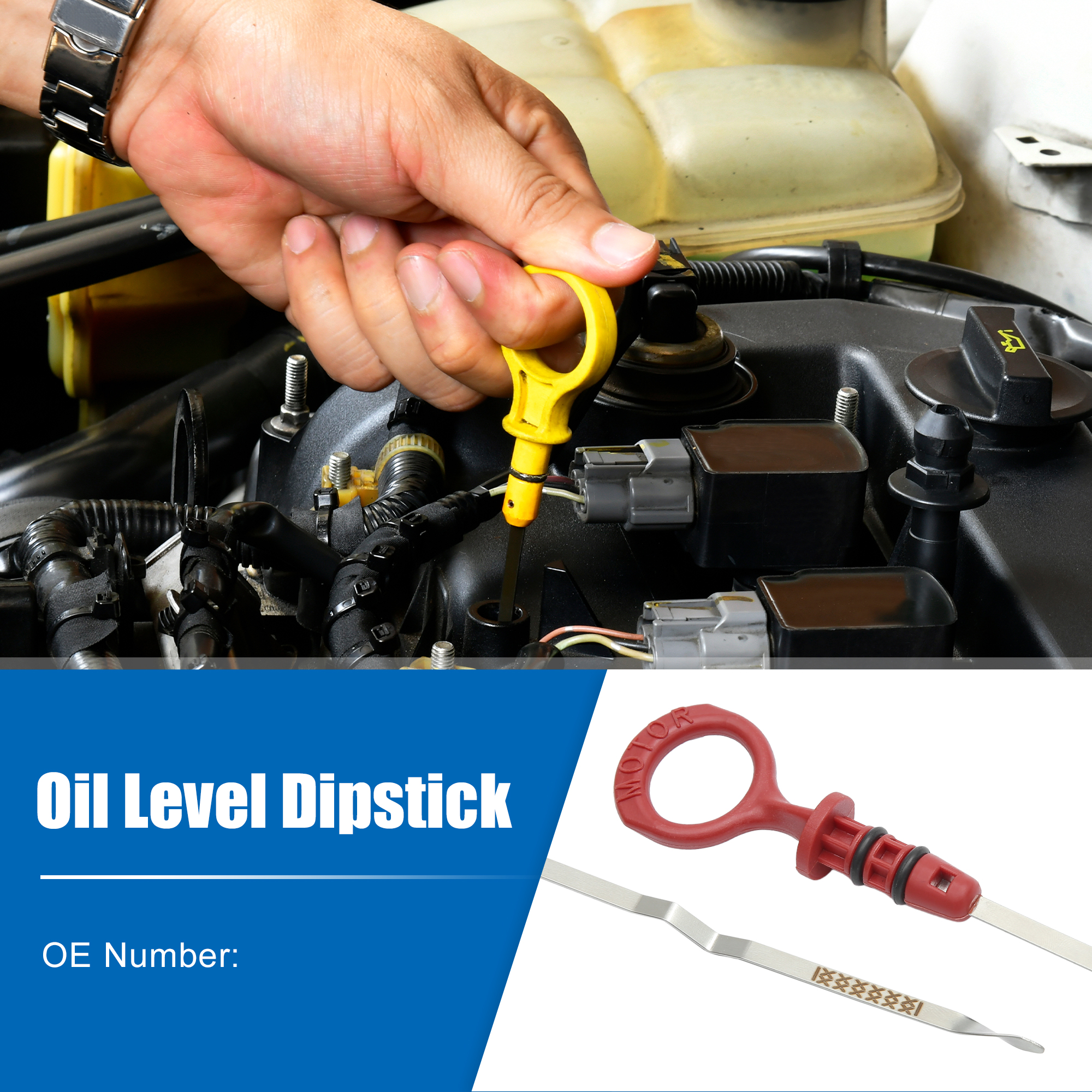 UXCELL Engine Oil Dipstick for C70 2.3T 5 cylinder Convertible 1998-2004 for C70 2.4T 5 cylinder No.9497557
