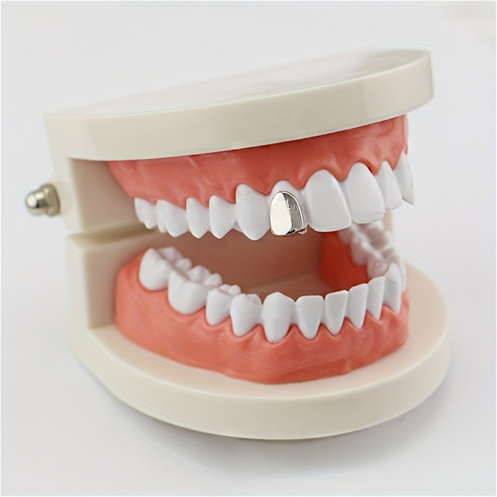 Gold Steel Teeth Cap - Great for Cosplay and Hip Hop fans