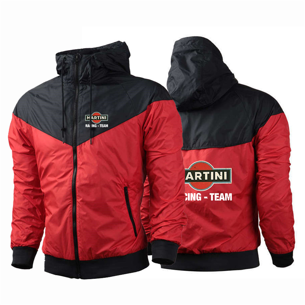 Martini Racing Printed Men Outdoor Jackets Waterproof Hooded Windbreaker Coat 2023 Autumn New Casual Military Jackets